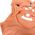 NEW Soluna Swim Buckle Up One Piece Swimsuit in Peach Cutout Ruffle Size Small Orange Photo 9