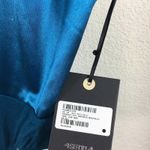 NWT 4SI3NNA Daniela satin teal bodysuit Blue Photo 6
