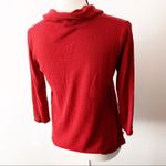 Eileen Fisher  Red Cowl Neck Sweater Top 3/4 Sleeve Photo 1