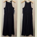 London Times {14} NWT  Deep Navy Cropped Pant Romper Wide Leg Photo 0