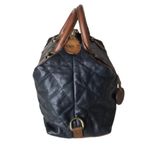 Ralph Lauren Black Leather Diamond Quilted Doctors Boston Duffle Bag Photo 3