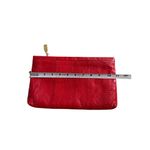 Saks 5th Avenue SAKS FIFTH AVENUE Vintage Red Eel Skin Clutch Handbag Photo 5
