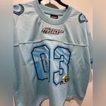 Her Universe Cartoon Network The Powerpuff Girls Bubbles Women's Cropped Football Jersey Photo 4