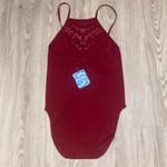 Free People Intimately  Red Wine Solstice Bodysuit Photo 5