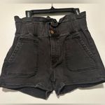 Kancan black paper bag waist shorts size M Size M Photo 0