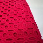 J.Crew The Pencil Skirt Size 4 Red Eyelet 100% Cotton Cotton Lined Embroidered Photo 1