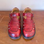 Dr. Martens  • vintage 8251 t-strap mary janes cutout sandals red leather England Photo 2