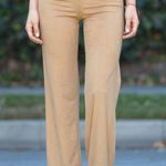 Kristina Faux Suede Flare Pants Tan Size M Photo 0