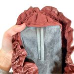 Anthropologie The Somerset Tiered Maxi Skirt: Faux Leather Edition Wine Bordeaux Photo 7