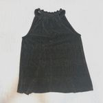 Rachel Roy small metallic shimmer pleated sleeveless keyhole top TS Black Photo 10