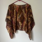 Fire Los Angeles  Women’s Sheer Bohemian Peacock Top Size Medium 🟦 Photo 4