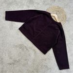 Madewell Women’s Waffle-Knit Relaxed V-Neck Top Longsleeve in Black Iris Size XL Photo 7