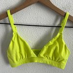 SKIMS  Bright Neon Green Pull On Style Adjustable Strap Bralette Bra XS Photo 0