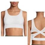 Nwt Jockey radiant sport bra stretched jersey mold mesh white L Large active Photo 8