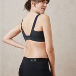 ADAY  Lighten Up Sports Bra Shadow Black XS New Scoop Neck Low Back Unpadded Photo 3