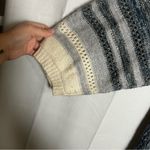 New Directions Curvy Crewneck Colorblock Sweater Plus Size 3X Blue Photo 3