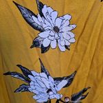 Pink Rose Yellow with White Flower‎ Sleeveless Dress Size Small Photo 4