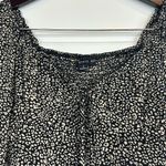 HYFVE  Chiffon Cropped Long Sleeve Front Tie Animal Print Blouse Size Small Photo 2