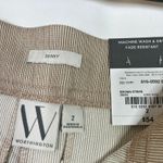 Worthington | Brown Stripe Skinny Trouser Pants Rayon Blend NWT Womens 2 Photo 3