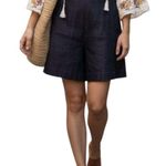 Karl Lagerfeld Shorts Womens Medium Linen High Rise Tailored Classic France Photo 0