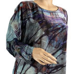 Johnny Was  Biya Multicolor Velvet Burnout Long Sleeve  Tunic‎ Medium Photo 0
