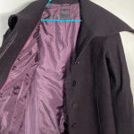 Hilary Radley  100% Wool Coat‎ Black Size 6 Oversized Collar Photo 6