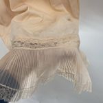 Vintage slip dress adjustable straps pink peach lace pleated details 50s cottage Photo 9