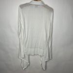 89th & Madison White Waterfall Open Front Cardigan Sz Medium Photo 1