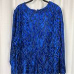 Torrid  Blue Velvet Burnout Long Sleeve Shirred Dress Sz.28 NWT Photo 12