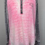 Harley Davidson Pink Ribbon Heather Waffle Baseball T Photo 0