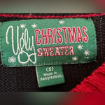 Ugly Christmas Sweater long sleeve Santa with large beer Red Photo 5