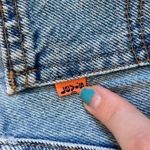 Levi's Vintage orange label blue high rise shorts in size 30 Photo 2