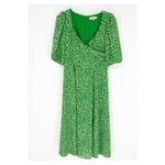 WAYF ‎ Floral Slit Leg Midi Dress M Green Photo 1