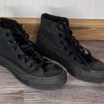 Converse  All Star High Top Lace Blackout Tennis Shoes Womens 6 Kids 4.5 Mens 4 Photo 0