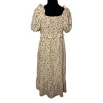 Blu Pepper Cottage Boho Peasant Maxi Dress Puff Sleeve Smocked Dress Size Large Photo 1