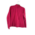 Eddie Bauer Women's Long Sleeve Tee L Pink Fleece Quarter-Zip Photo 1