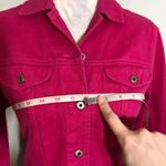 Chico's NWOT Chico’s Dark Pink Magenta Jean Denim Jacket Photo 4
