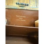 Vintage Ted Lapidus Wallet Womens Black Tan Leather Frame Coin Purse France Brown Photo 5
