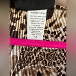 Maggie Barnes Crinkle Pleated Crepe Leopard Animal Print 3/4 Sleeve Blouse 1X Photo 6