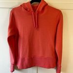 Nike  Hoodie Women’s Pink Coral Striped Pullover Sweatshirt Ribbed Dri Fit Size S Photo 0