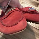 Coach Fredrica Nubuck Red Suede Loafers 7B Photo 2