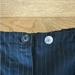 Free People Trousers Tyler Pinstripe Size L Black White Photo 2