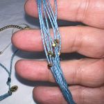 Pura Vida Set‎ of Three Blue and Gold Bead Stackable Bracelets Blue Photo 4