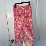 Loft NWOT Zip Up Hook/Latch Closure Paisley Floral MidiOpen Tie Knot Skirt Sz 8 Photo 6