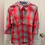 Charter Club Shirt Shop Multicolor Plaid Shirt Red Size 10 Photo 0