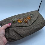 Chico's Chico’s tweed embellished gold black clutch Photo 1