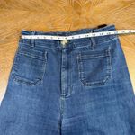 Pilcro  Anthropologie The Skipper Wide Leg Cropped Jeans Dark Wash Size 29 Tall Photo 8