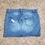 Blue Spice Womens Size 7 Blue Denim Mini Skirt Distressed Photo 1