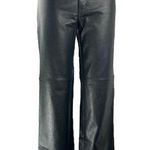 Princess Polly Black High Rise Wide Leg Faux Leather Vegan Trousers Pants Sz 6 Photo 0