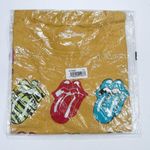 The Rolling Stones NWT  Multi Logo Short Sleeve Women's Graphic T-Shirt Mustard Photo 1